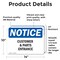 Signmission Customers And Parts Entrance OSHA Notice Sign, Vinyl Decal, 14in W x 10in L, 2PK OS-2PACK-NS-D-1014-L-10879 - alternate 3